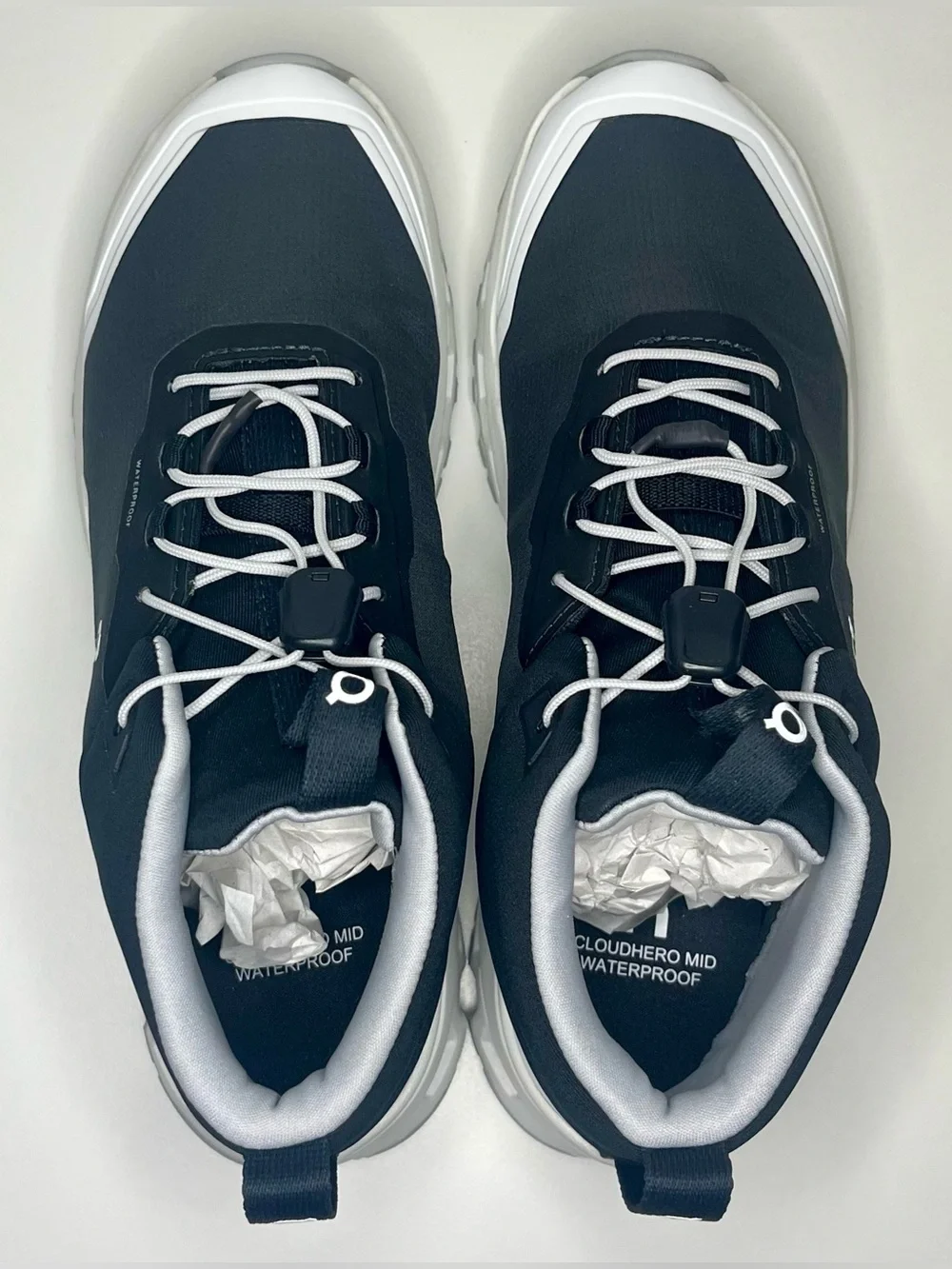 On Running Cloudrock Waterproof Kids Hiking Shoes - Black & White